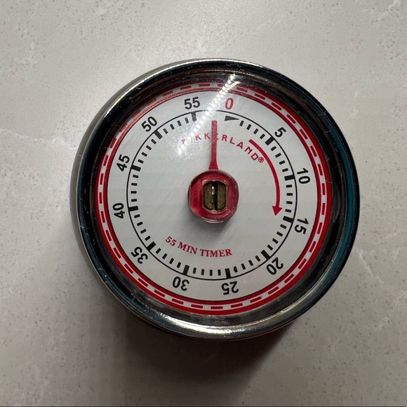 Kikkerland Red and White Kitchen Timer - Picture 1 of 2
